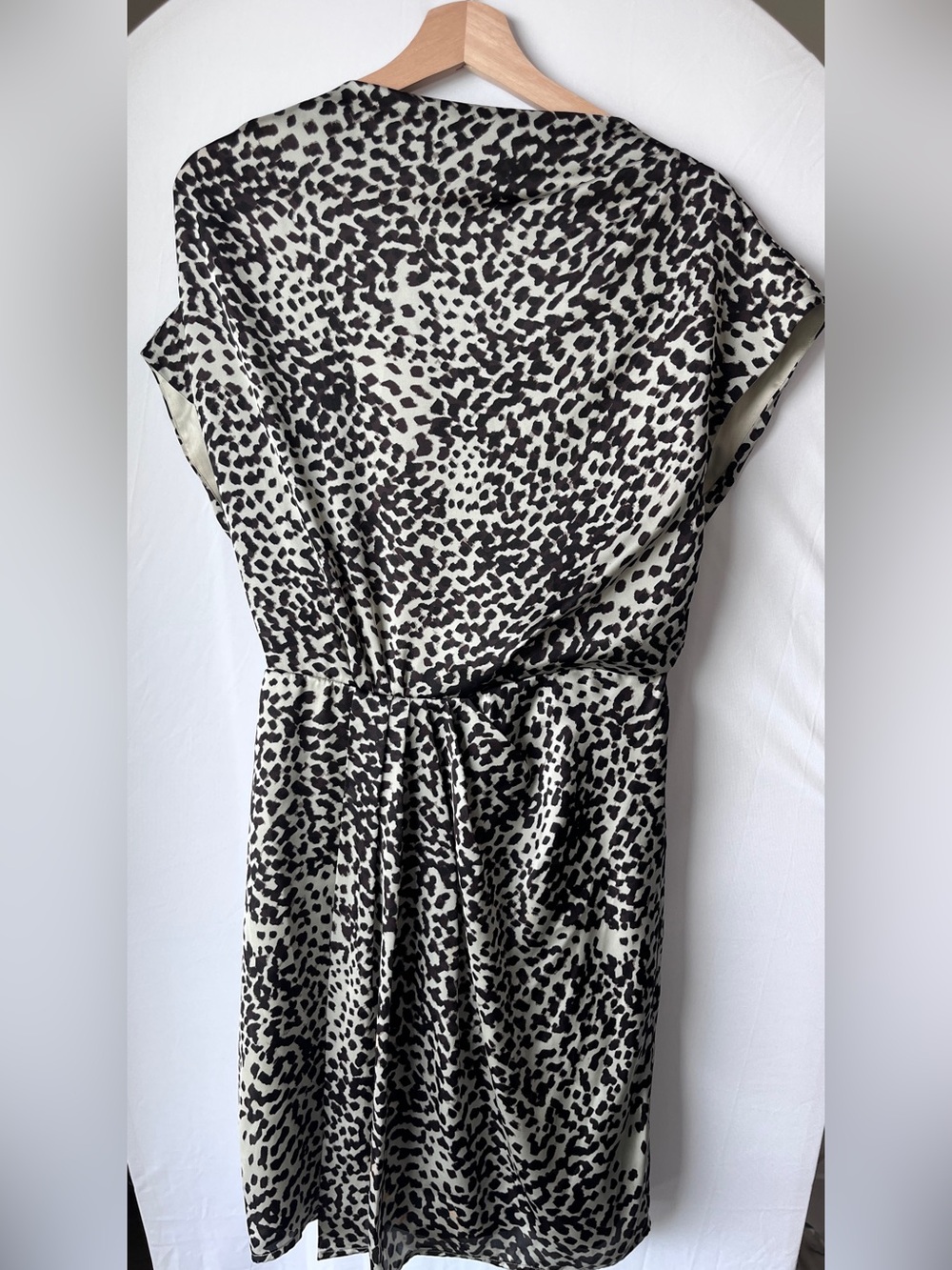 Vince Camuto Black and Cream Animal Print Dress